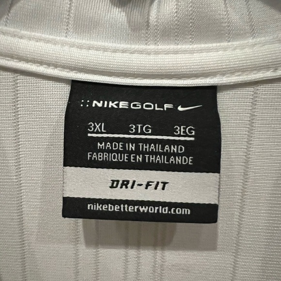 🔥VINTAGE NIKE GOLF POLO "TAM INTERNATIONAL" COLOR WHITE MEN'S SIZE BIG 3XL/XXXL - Picture 8 of 15